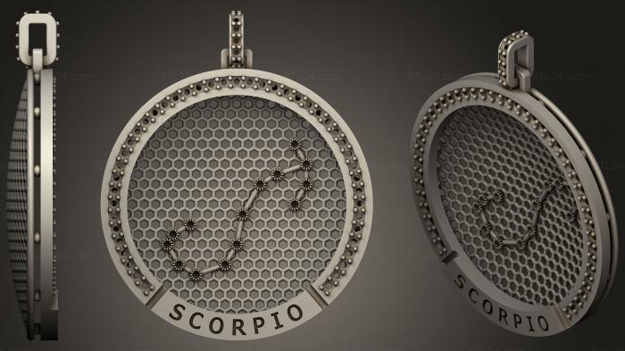 Scorpio Zodiac Constellation Pendant