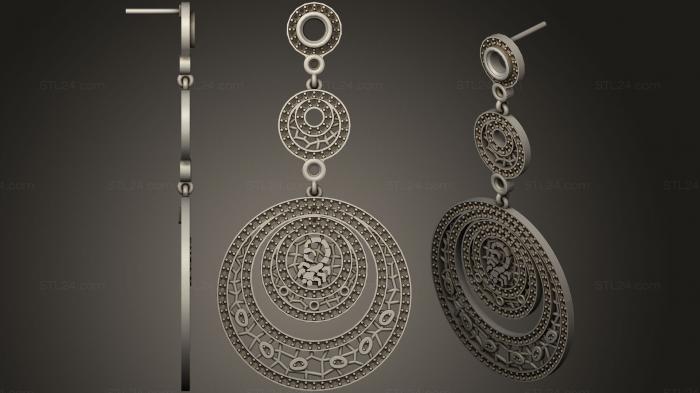 Jewelry (Scorpio Zodiac Earrings, JVLR_1147) 3D models for cnc
