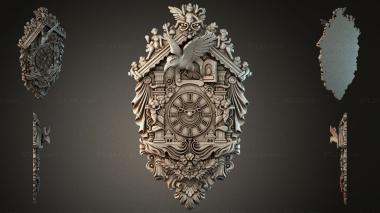 Various jewelry Cuckoo clock with angel and columns 3d model