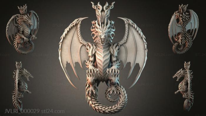 Dragon with wings and horns 3d STL model