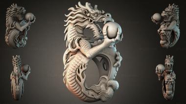 Various jewelry Dragonman with Orb 3D Sculpture 3d model
