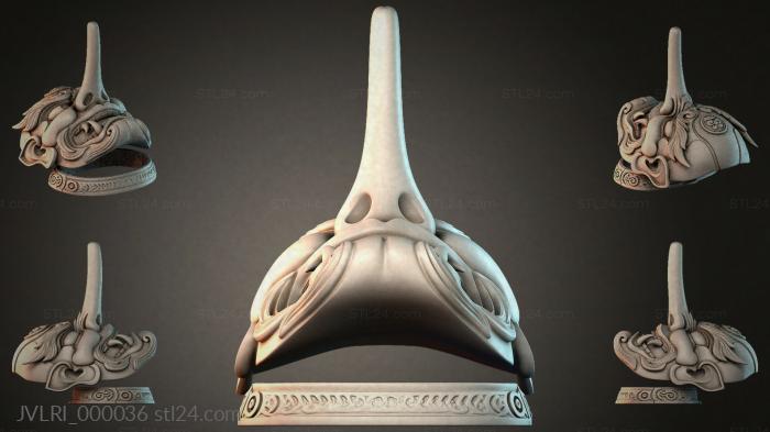 Pointed hat with wings and ornamental base 3d STL model