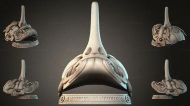 Various jewelry Pointed hat with wings and ornamental base 3d model