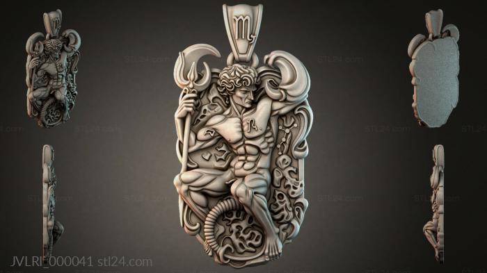 Aries Demon Horn Pendant for CNC 3d STL model