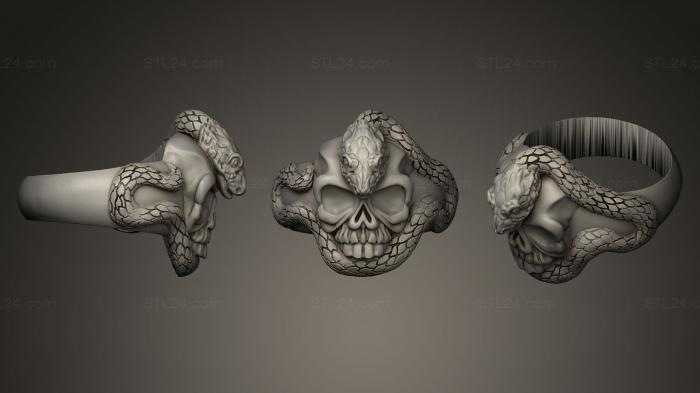 Jewelry rings (Scull Momento Mori, JVLRP_0036) 3D models for cnc