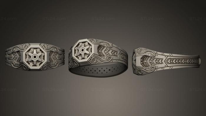 Jewelry rings (Steampunk Octagonal Ring, JVLRP_0046) 3D models for cnc