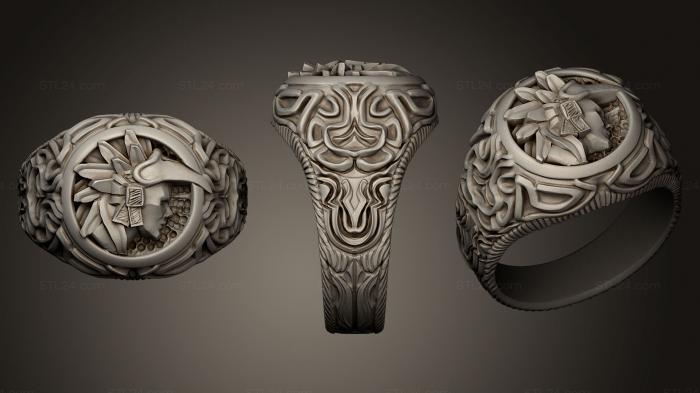 Ювелирные перстни и кольца (Кольцо воина майя, JVLRP_0099) 3D модель для ЧПУ станка