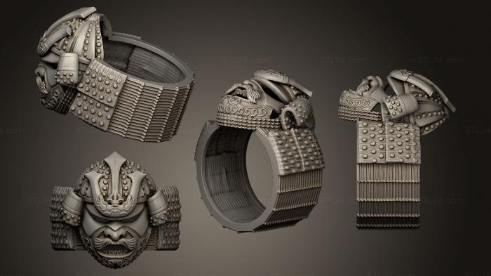 Ювелирные перстни и кольца (Смысл самурая, JVLRP_0110) 3D модель для ЧПУ станка