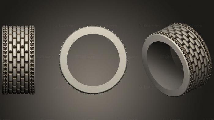 3D Wedding Ring With Diamonds