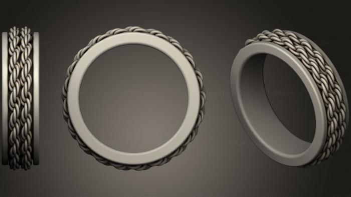 Jewelry rings (6mm double Rope Size7, JVLRP_0260) 3D models for cnc
