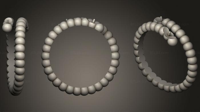 Ювелирные перстни и кольца (Кольцо-шарик с жемчугом, JVLRP_0272) 3D модель для ЧПУ станка
