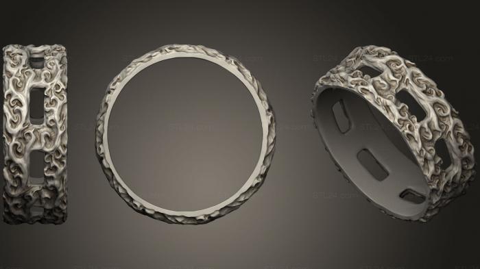 Ювелирные перстни и кольца (Браслет-кольцо с мотыльком или без него, JVLRP_0313) 3D модель для ЧПУ станка
