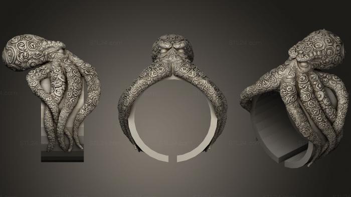 Jewelry rings (Cthulhu Halloween Ring, JVLRP_0326) 3D models for cnc