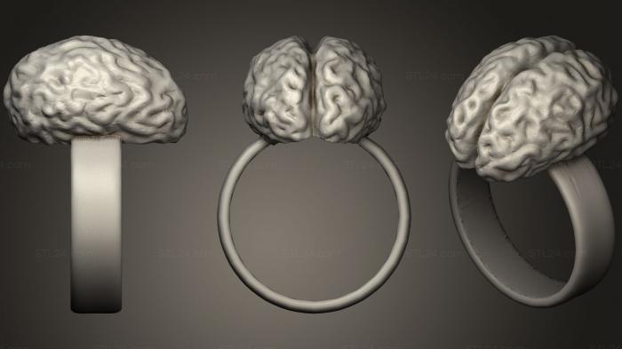 Jewelry rings (Customizable Brain Ring, JVLRP_0330) 3D models for cnc