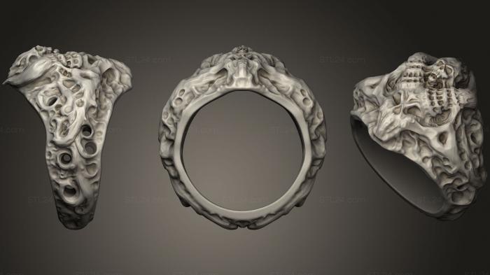 Ювелирные перстни и кольца (Кольцо Демона Низкополигональное, JVLRP_0333) 3D модель для ЧПУ станка