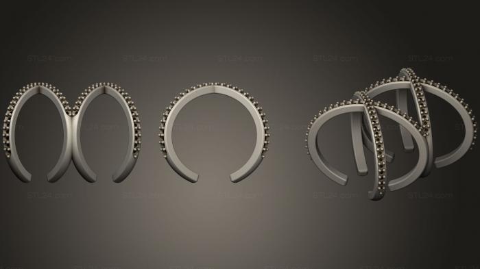 Ювелирные перстни и кольца (Кольцо с драгоценным камнем и бриллиантами, JVLRP_0366) 3D модель для ЧПУ станка