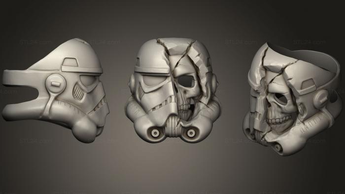 Jewelry rings (Helmet of the Storm Trooper from the Star Wars, JVLRP_0381) 3D models for cnc
