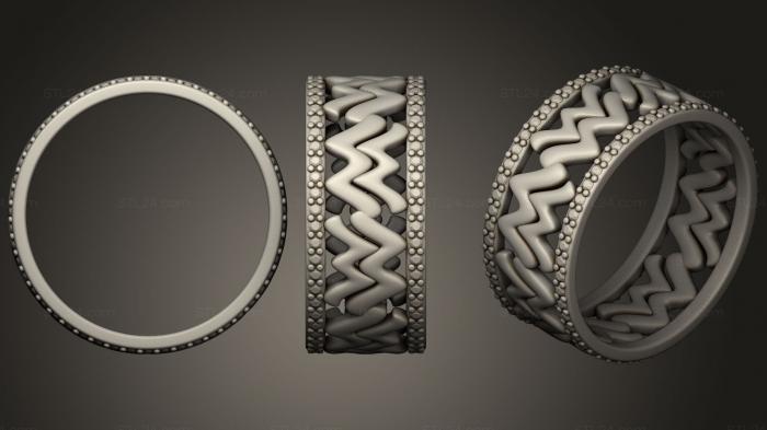 Ювелирные перстни и кольца (Ювелирное кольцо со знаком Зодиака Водолей, JVLRP_0399) 3D модель для ЧПУ станка