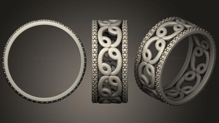 Ювелирные перстни и кольца (Ювелирное кольцо с Зодиакальным знаком Рака, JVLRP_0401) 3D модель для ЧПУ станка