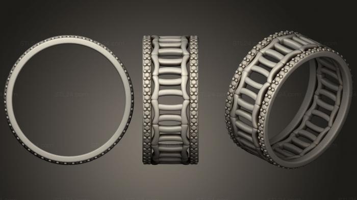 Ювелирные перстни и кольца (Ювелирное кольцо с Зодиаком Близнецы, JVLRP_0403) 3D модель для ЧПУ станка