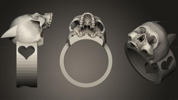 Jewelry rings (Jojos Bizarre Adventure Yoshikage Kiras Killer Queen Skull Ring, JVLRP_0417) 3D models for cnc