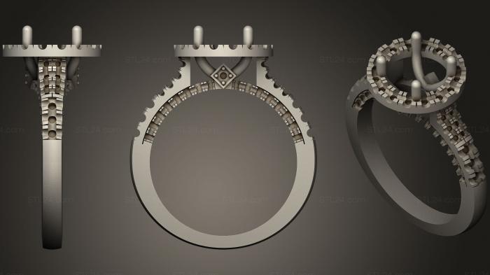 Ювелирные перстни и кольца (Круглое Кольцо С Несколькими Драгоценными Камнями, JVLRP_0821) 3D модель для ЧПУ станка