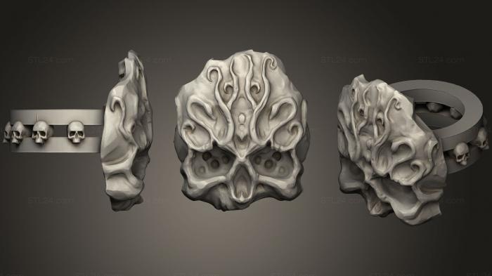 Stone Skull Ring  Low Poly