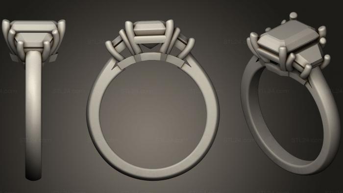 Обручальное кольцо с тремя камнями