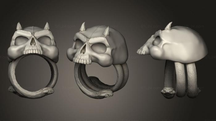 Кольцо с черепом демона