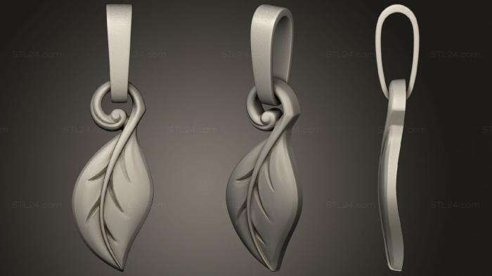 Jewelry rings (Leaf pendant ii, JVLRP_0980) 3D models for cnc