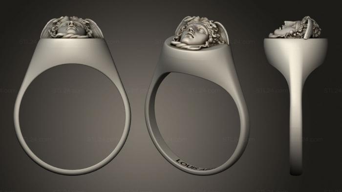 Ювелирные перстни и кольца (Медуза Луи Абеля, JVLRP_0983) 3D модель для ЧПУ станка