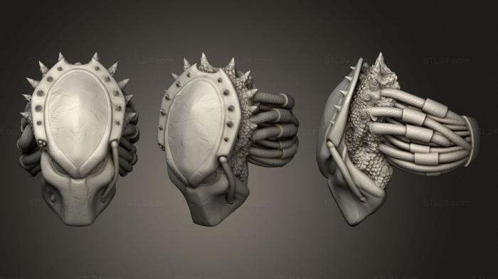 Jewelry rings (Predator mask ring, JVLRP_0989) 3D models for cnc