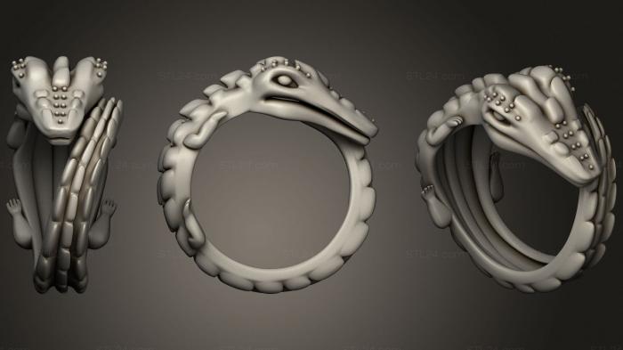 Jewelry rings (Ring crocodile, JVLRP_0995) 3D models for cnc