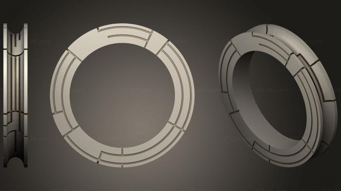 Ювелирные перстни и кольца (Кольцо контроля, JVLRP_1000) 3D модель для ЧПУ станка
