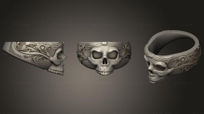 Jewelry rings (Skull ring 2, JVLRP_1021) 3D models for cnc