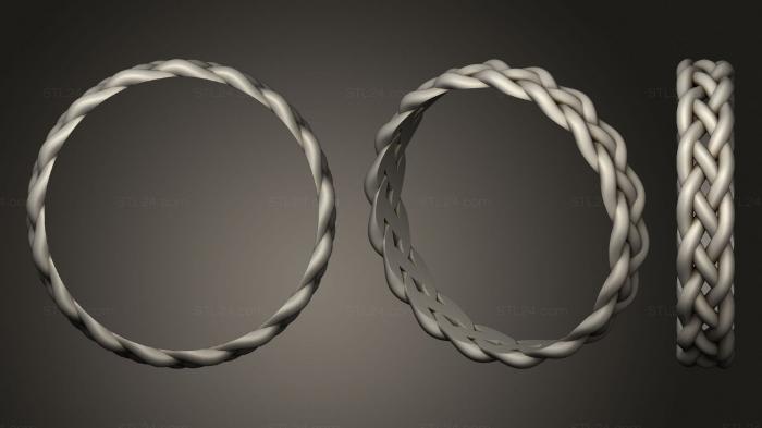 Jewelry rings (4 Strand Loose Braided Ring, JVLRP_1031) 3D models for cnc