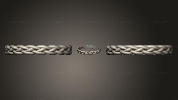 Jewelry rings (4 Strand Tight Braided Ring, JVLRP_1032) 3D models for cnc