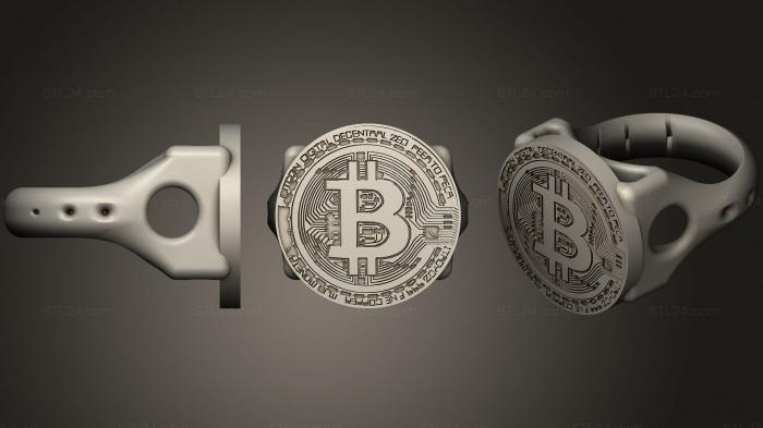 Jewelry rings (Bague bitcoin adoucie, JVLRP_1039) 3D models for cnc