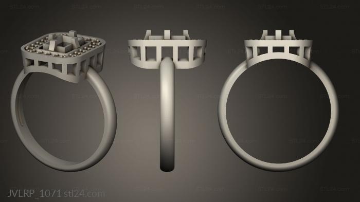Ювелирные перстни и кольца (кольцо с изумрудом, JVLRP_1071) 3D модель для ЧПУ станка