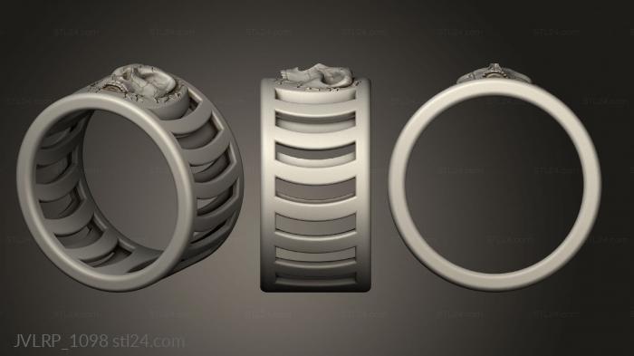 Ювелирные перстни и кольца (Кольцо с переломом черепа, JVLRP_1098) 3D модель для ЧПУ станка
