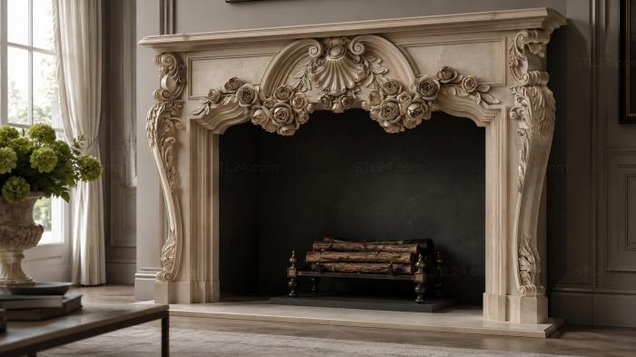 Fireplaces (KM_0127) 3D models for cnc