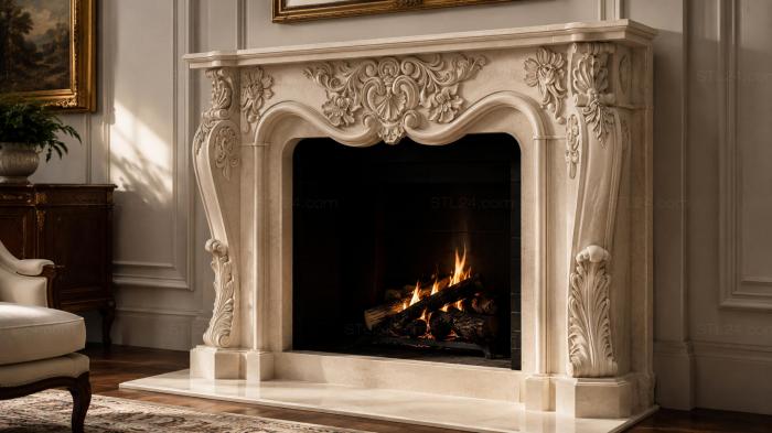 Fireplaces (KM_0170) 3D models for cnc