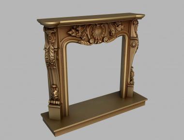 Fireplaces (Fireplace in classic style with separate parts, KM_0248) 3D models for cnc