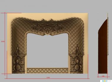 Fireplaces (Fireplace framing, KM_0267) 3D models for cnc