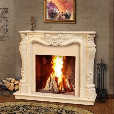 Fireplaces (Cool carved fireplace, KM_0269) 3D models for cnc