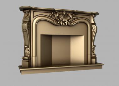 Fireplaces (Cool carved fireplace, KM_0269) 3D models for cnc