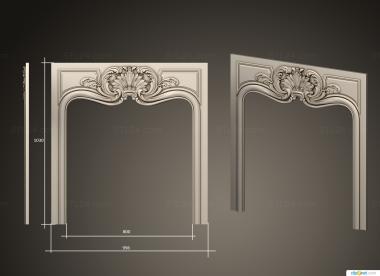 Fireplaces (Central part of the fireplace, KM_0271) 3D models for cnc