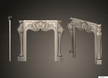 Fireplaces (Central part of the fireplace 1, KM_0272) 3D models for cnc