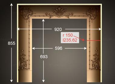 Fireplaces (Fireplace portal panels, KM_0277) 3D models for cnc