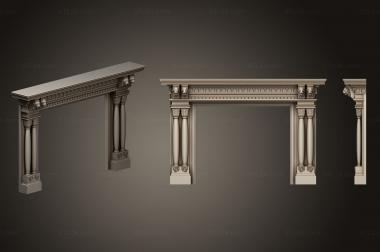 Fireplaces (Antique fireplace, KM_0278) 3D models for cnc